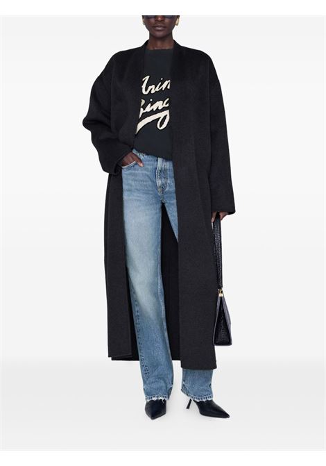 felpa miles chenille signature donna nera ANINE BING | A-08-11374BLK26